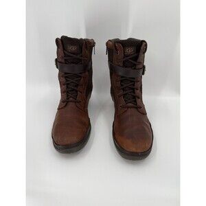 UGG Women's Kesey Chestnut Brown Leather Waterproof Boots 1005264 US 10 EU 41
